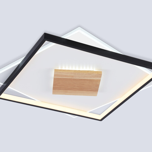 FL4791 WH/BK/WD белый/черный/дерево 77W 3000-6000K 515*515*50 (без ПДУ)