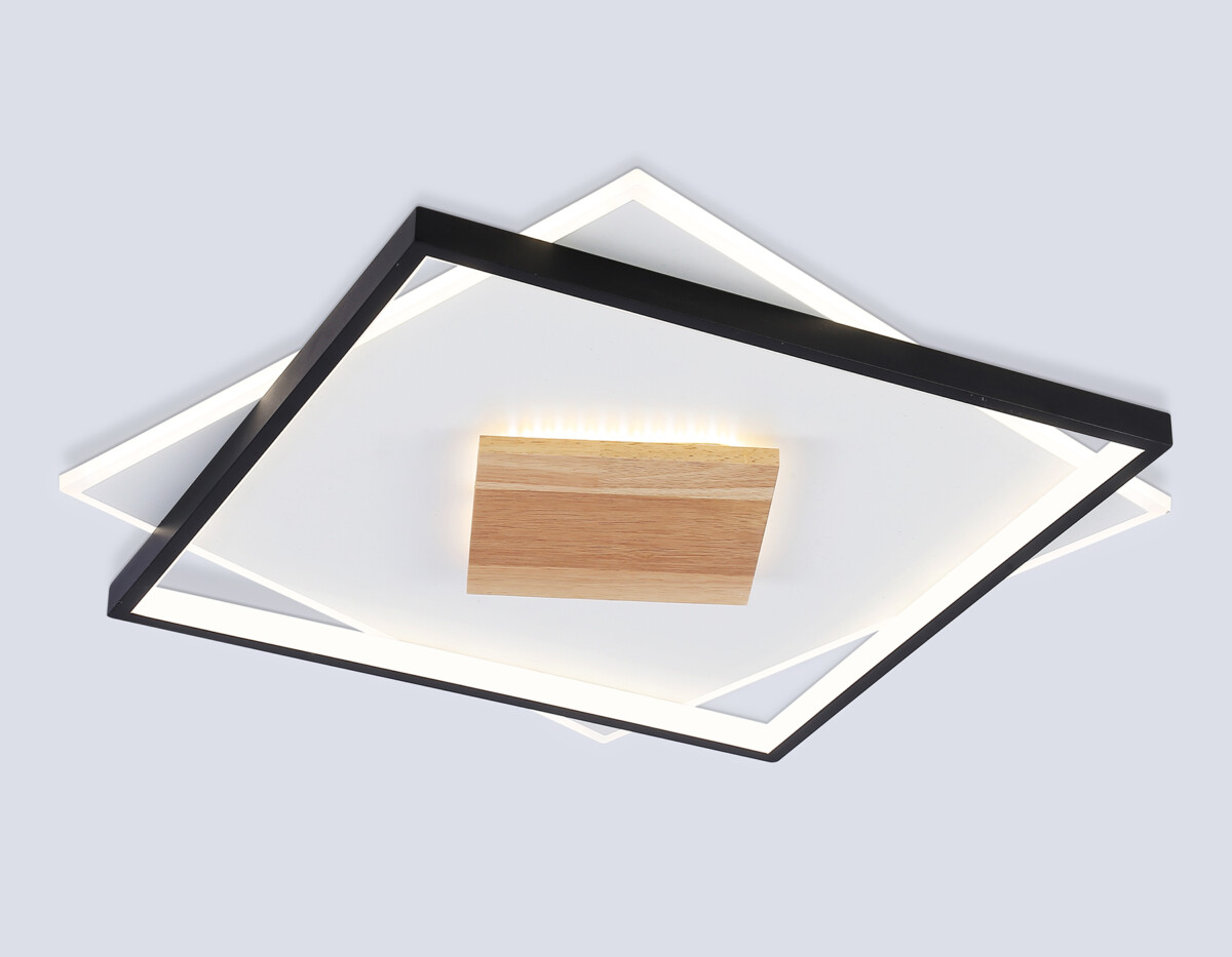 FL4791 WH/BK/WD белый/черный/дерево 77W 3000-6000K 515*515*50 (без ПДУ) — изображение 3