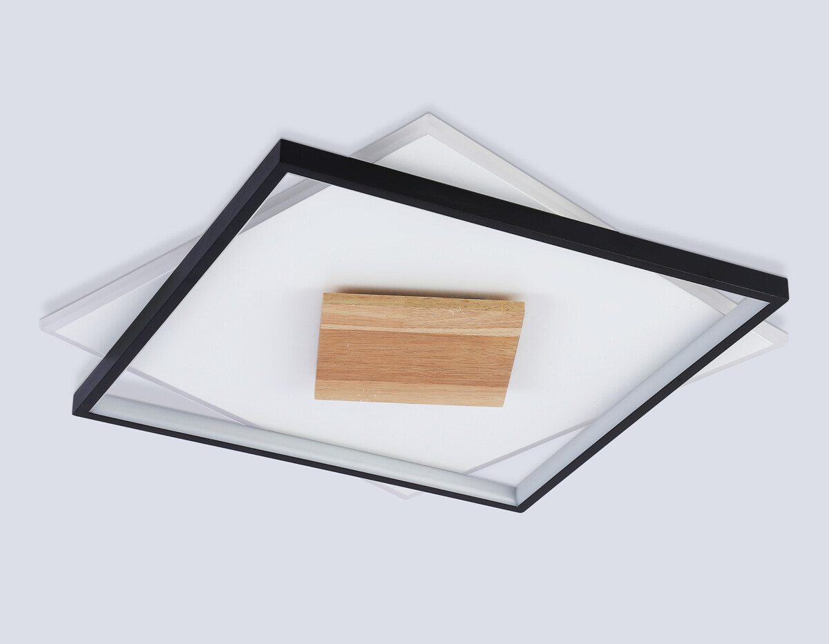 FL4791 WH/BK/WD белый/черный/дерево 77W 3000-6000K 515*515*50 (без ПДУ) — изображение 4