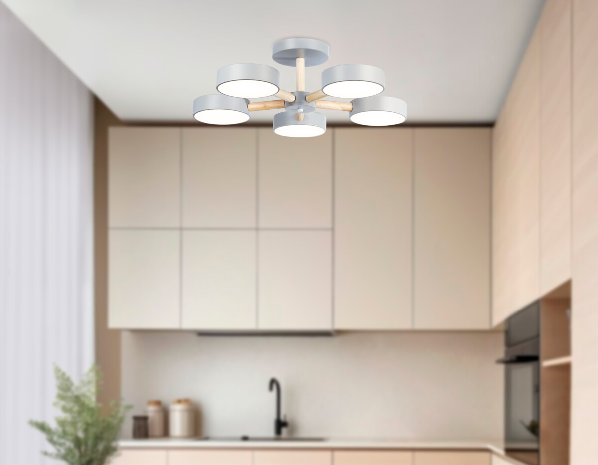 FL4826/5 GR серый 3000K-6400K 65W D580*160 (ПДУ ИК) — изображение 6