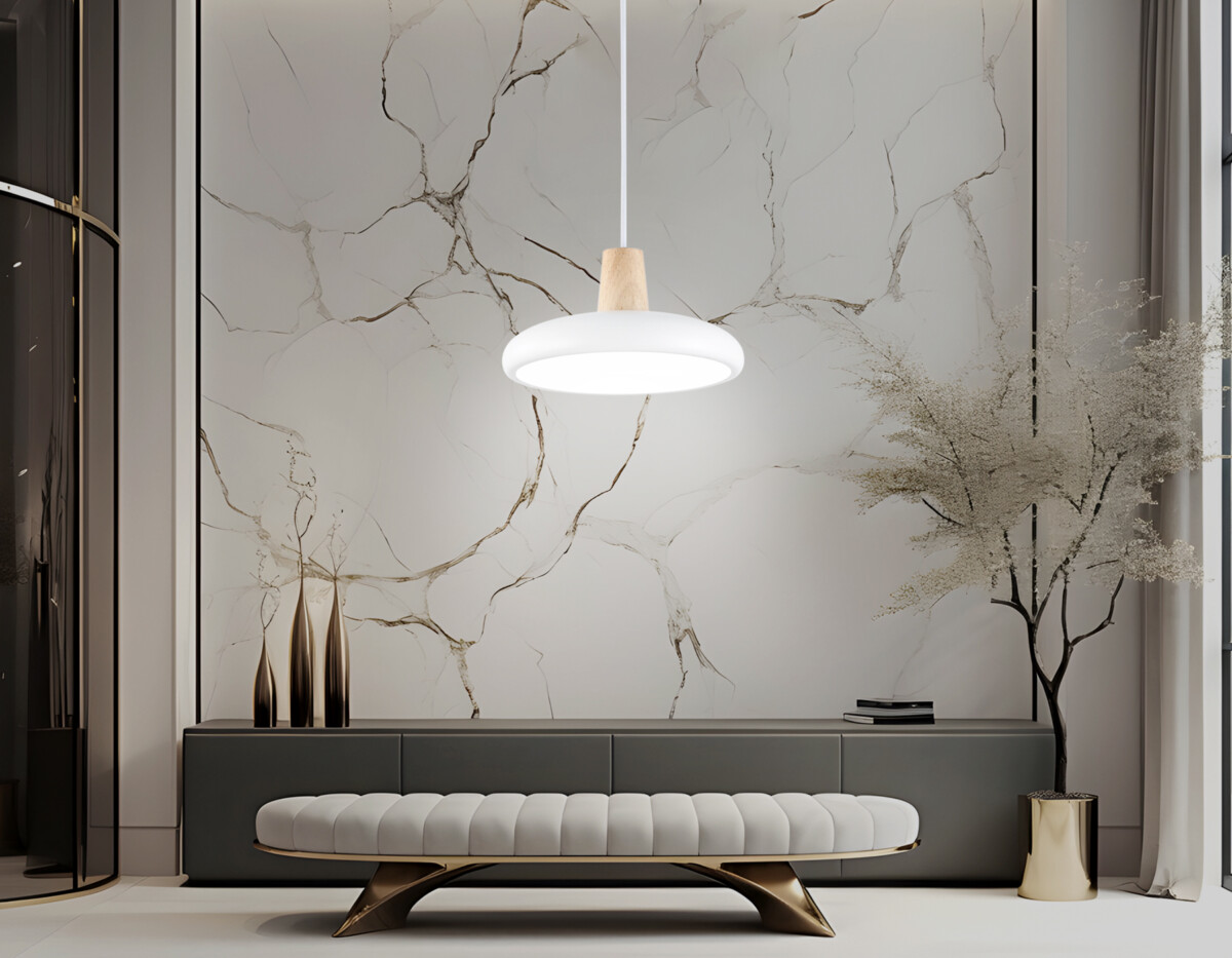 FL4838 WH/WD белый/дерево 24W 3000-6000K D200*800 (без ПДУ) — изображение 7