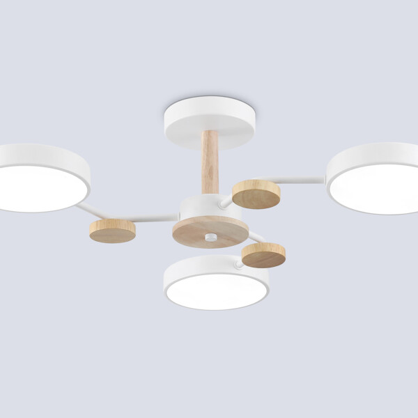 FL4855/3 WH/WD белый/дерево 54W 3000-6000K D660*170 (без ПДУ)