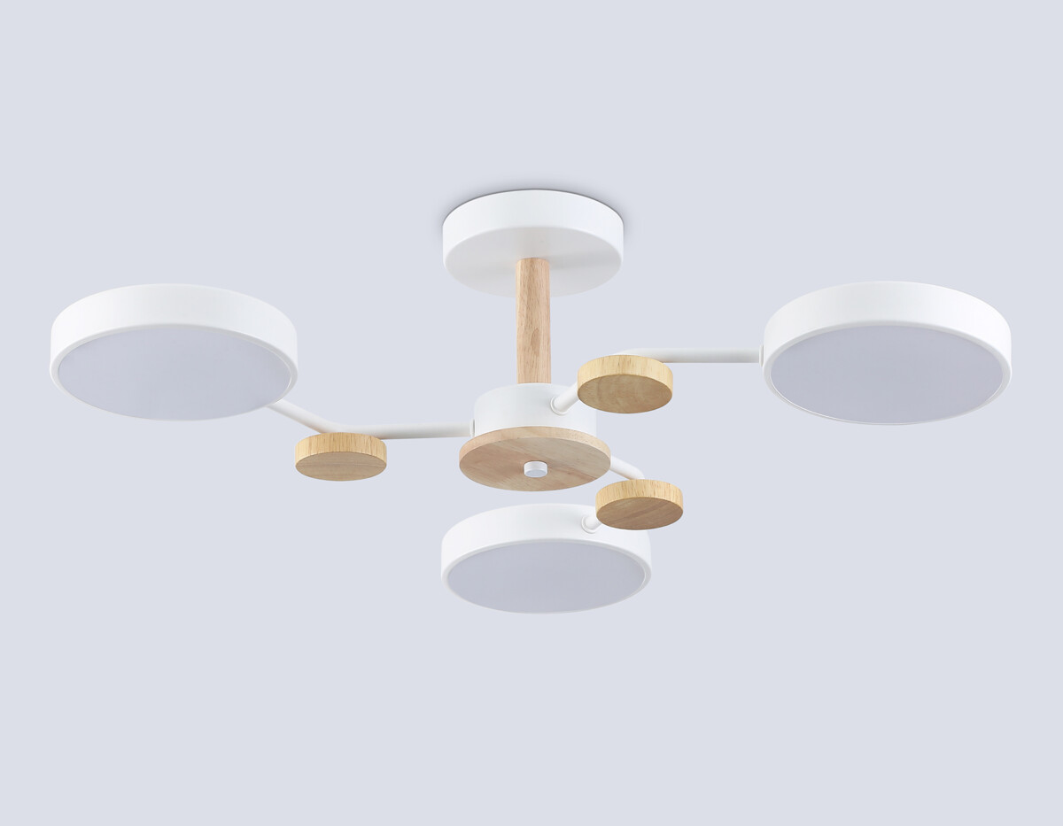 FL4855/3 WH/WD белый/дерево 54W 3000-6000K D660*170 (без ПДУ) — изображение 4