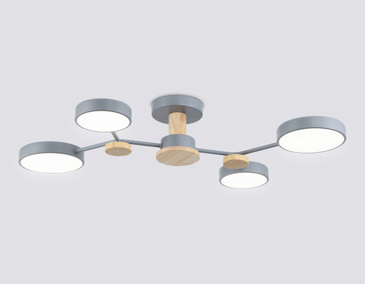 FL4859/4 GR/WD серый/дерево 60W 3000-6000K 700*400*120 (без ПДУ) — изображение 1