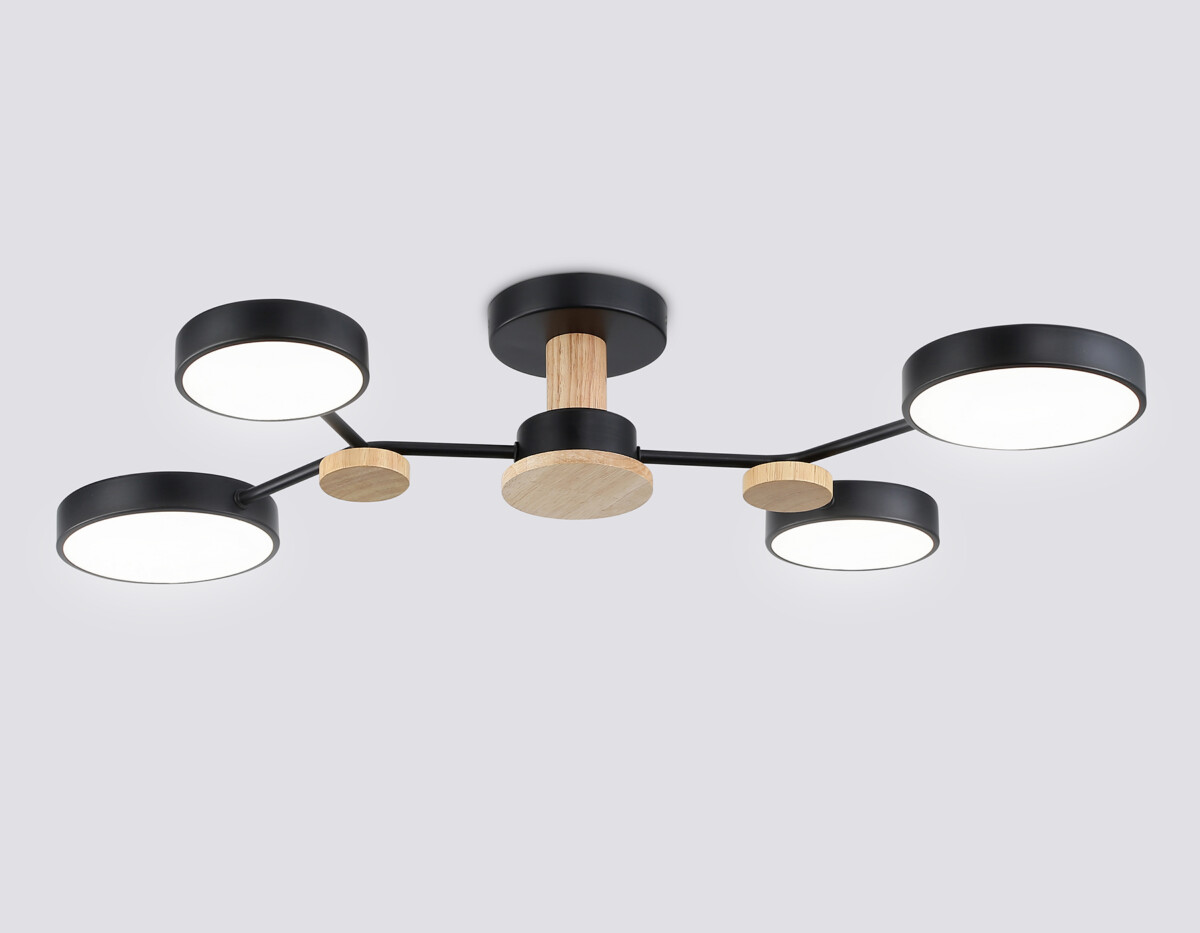 FL4860_mode1 FL4860/4 BK/WD черный/дерево 60W 3000-6000K 700*400*120 (без ПДУ) — изображение 1