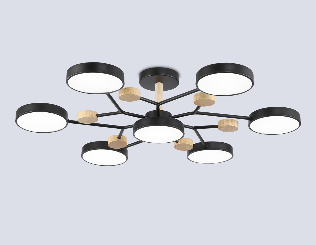 FL4866_mode1 FL4866/7 BK/WD черный/дерево 126W 3000-6000K D830*190 (без ПДУ) — изображение 1