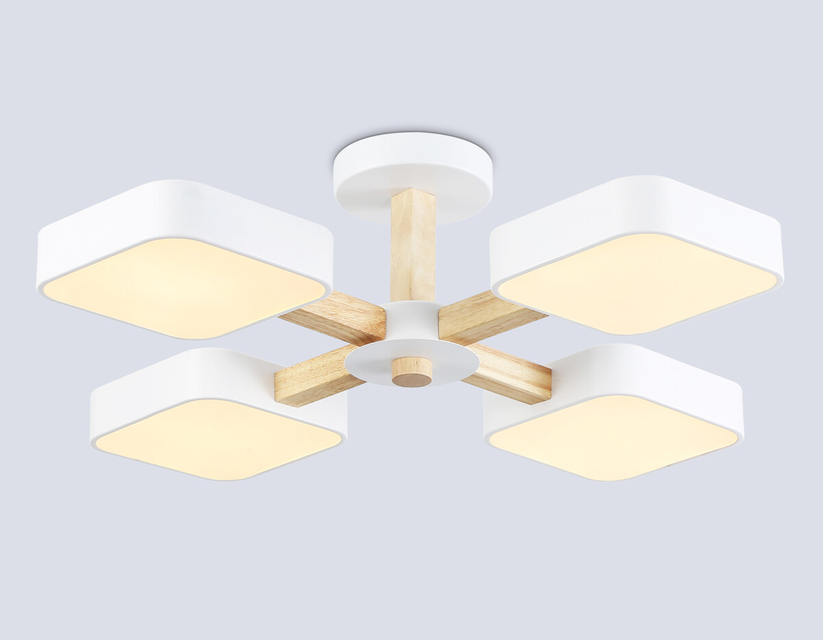 FL4879/4 WH/WD белый/дерево 72W 3000-6000K D610*160 (без ПДУ) — изображение 2