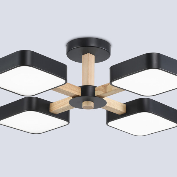 FL4880/4 BK/WD черный/дерево 72W 3000-6000K D610*160 (без ПДУ)