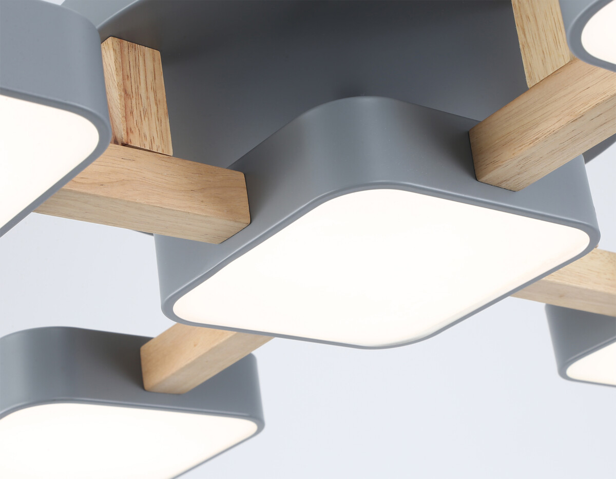 FL4882/5 GR/WD серый/дерево 90W 3000-6000K 675*675*110 (без ПДУ) — изображение 5