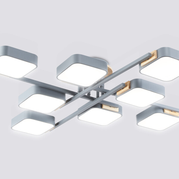 FL4889/8 GR/WD серый/дерево 144W 3000-6000K 960*960*160 (без ПДУ)