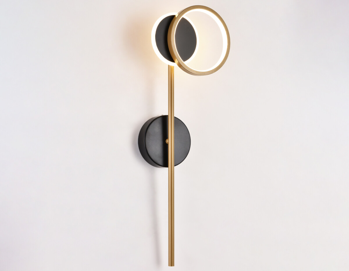 FL5192 SBK/GD черный песок/золото LED 3000K 9W 600*221*30 — изображение 2