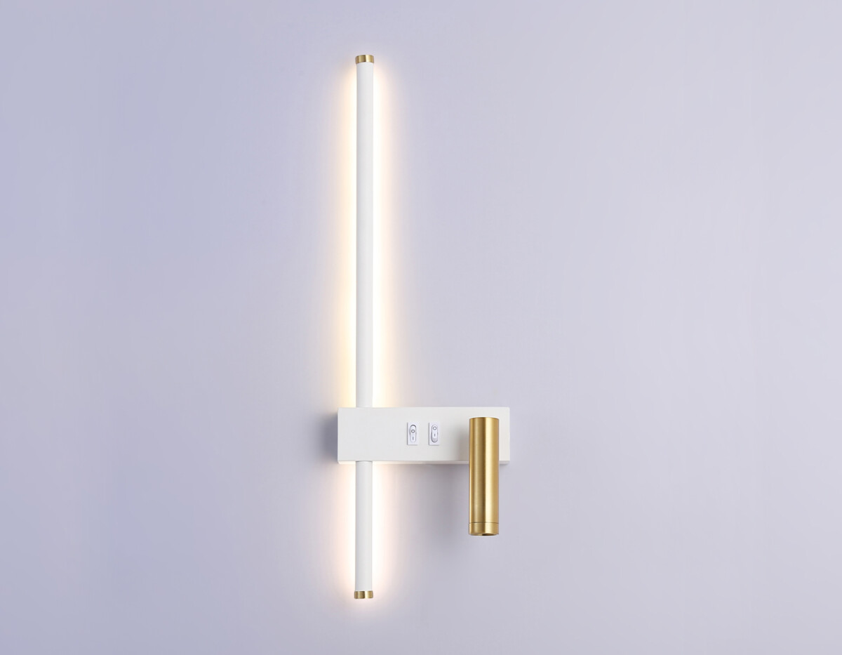 FL5207/2 SWH/GD белый песок/золото LED 4200K 7W+5W 500*160*111.5 — изображение 4