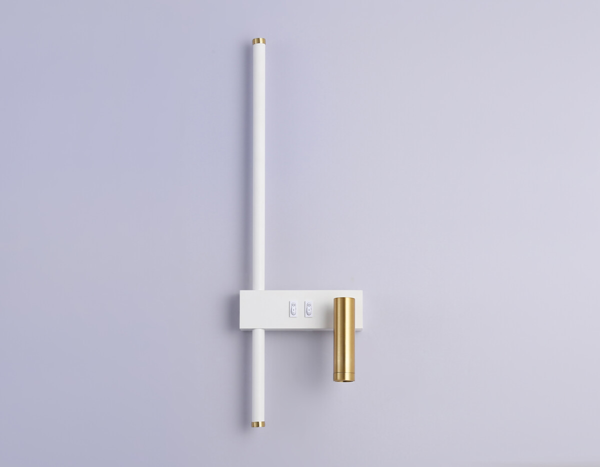 FL5207/2 SWH/GD белый песок/золото LED 4200K 7W+5W 500*160*111.5 — изображение 5