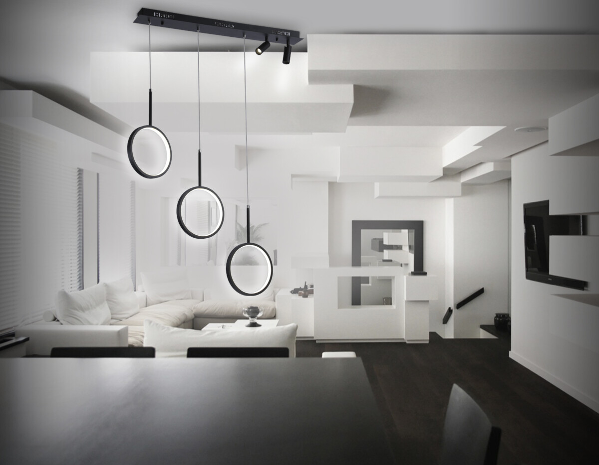 FL5278/3+2 BK черный 59W 3000K/4200K/6400K+4200K 800*20*1200 (ПДУ ИК) — изображение 2