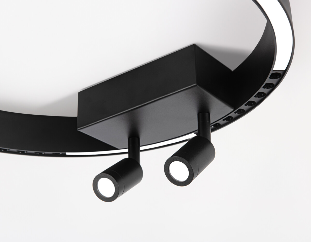 FL5806/1+2 BK черный 25W 3000K/4200K/6400K D400*95 (без ПДУ) — изображение 1