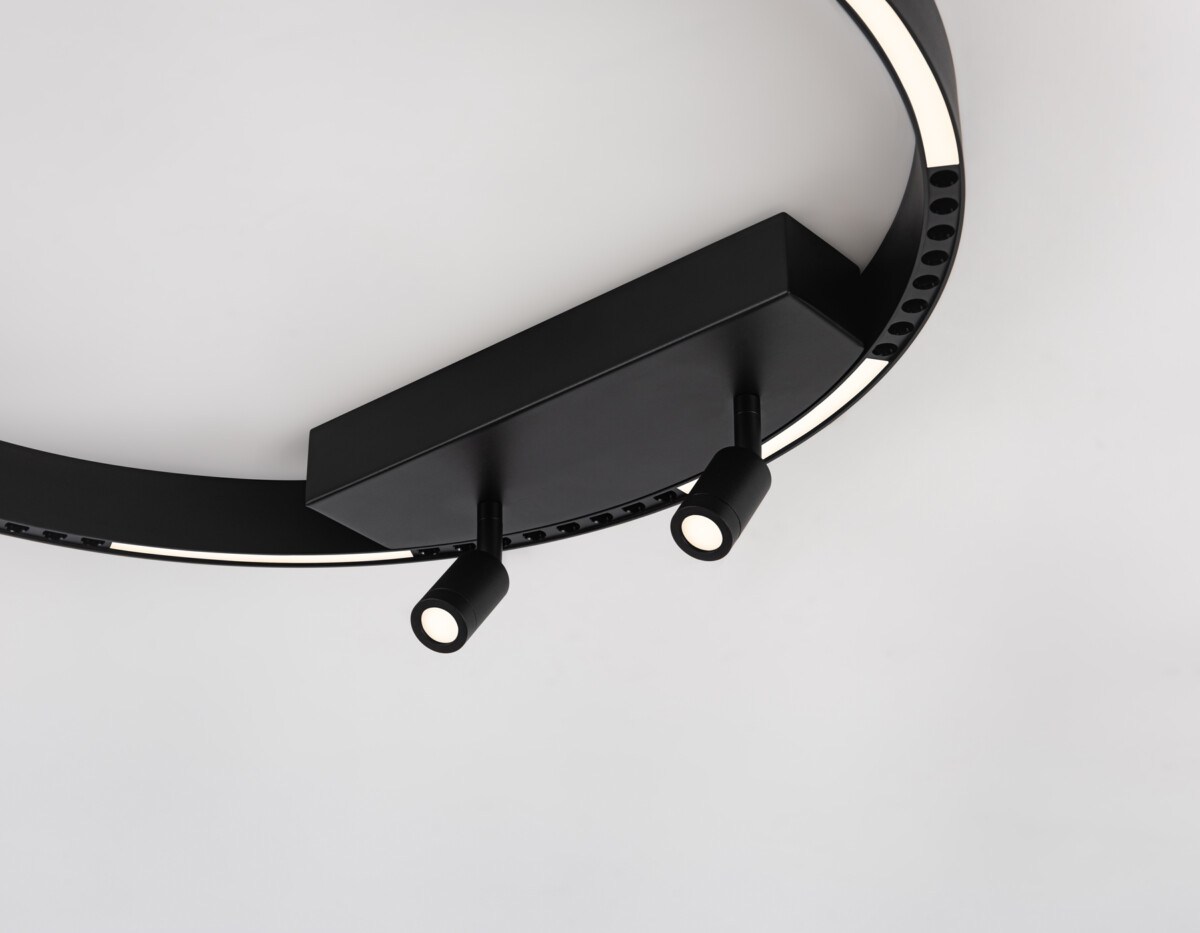 FL5808_macro1 FL5808/1+2 BK черный 40W 3000K/4200K/6400K D600*95 (без ПДУ) — изображение 1