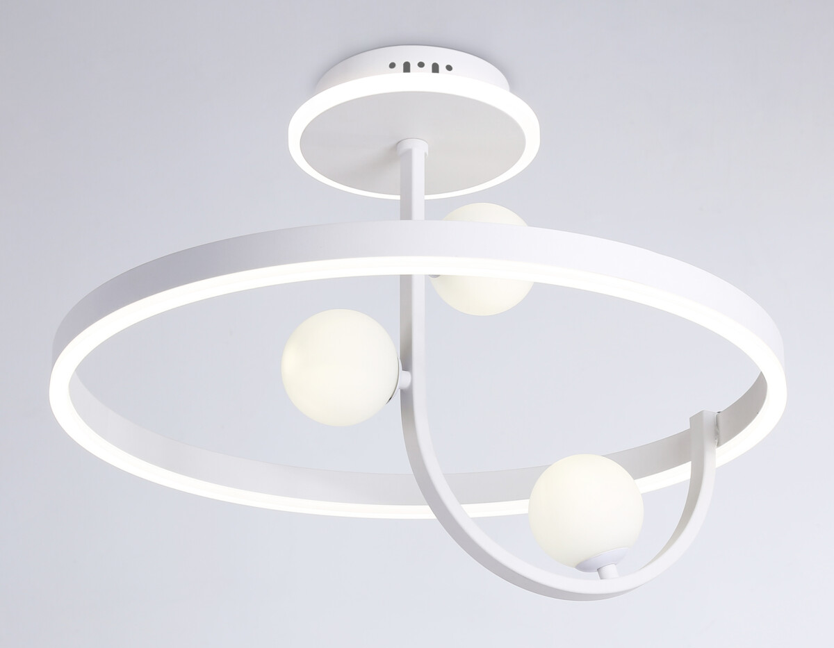 FL66261/1+3 WH белый 56W 3000K-6400K+G9/3 D500*358 (ПДУ ИК) — изображение 3