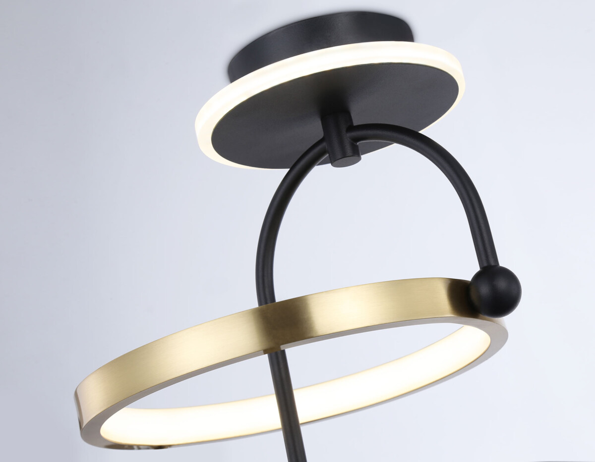 FL66424_macro FL66424 BK/GD черный/золото 3000K/4200K/6400K 15W 240*220*347.7 (Без ПДУ) — изображение 1