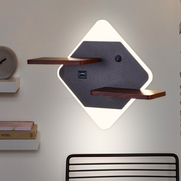 FW101 CF/WD кофе/дерево LED 3000K/4200K/6400K 12W 340*250*105