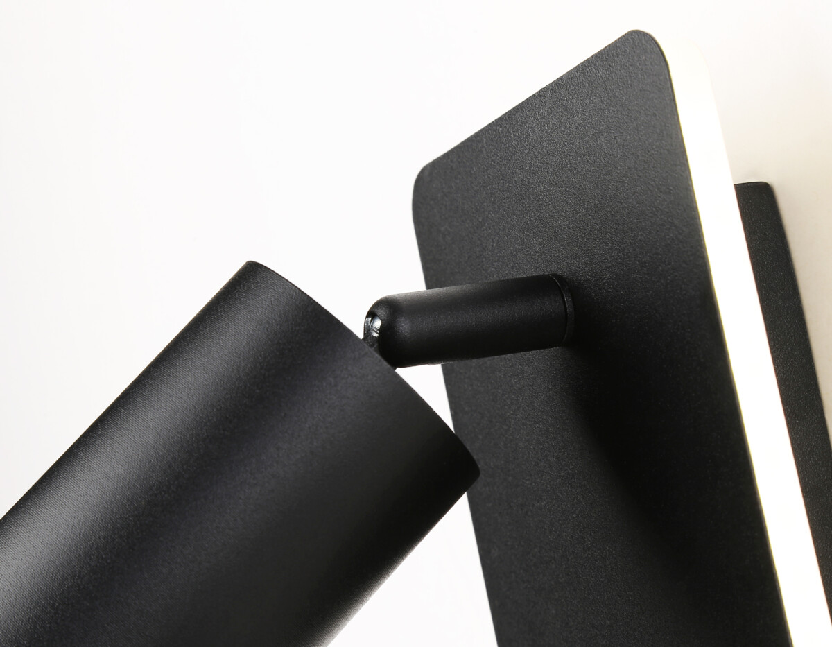 FW2466_macro1 FW2466 BK черный GU10 max 12W+LED 4200K 9W 185*105*150 — изображение 1