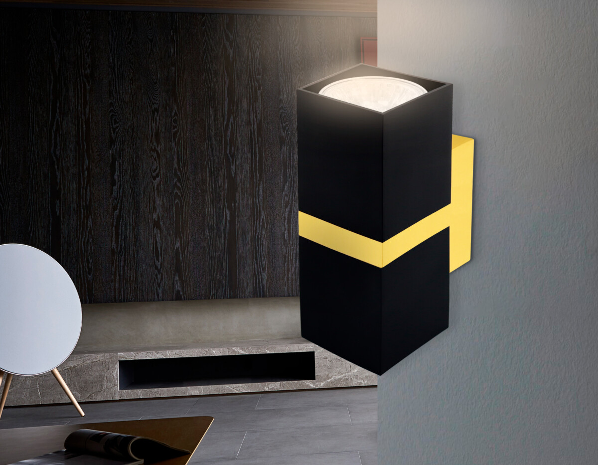 FW246/2 BK/GD черный/золото GU10*2 max 12W 155*61*80 — изображение 3