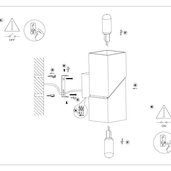 FW2474 WH белый G9 max 40W 155*60*90