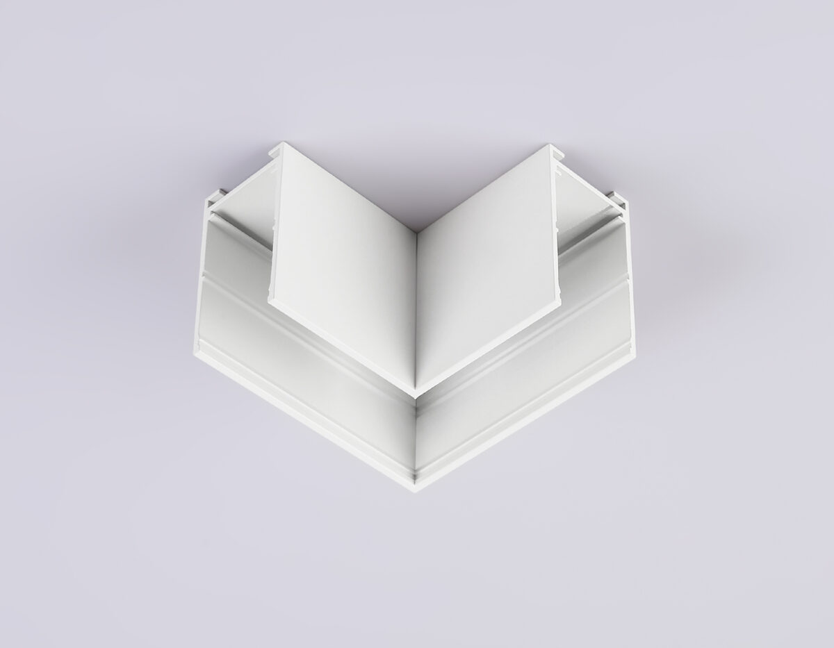 GL1031 WH белый коннектор угловой для накладного шинопровода Magnetic 220V 80*80*52 — изображение 2