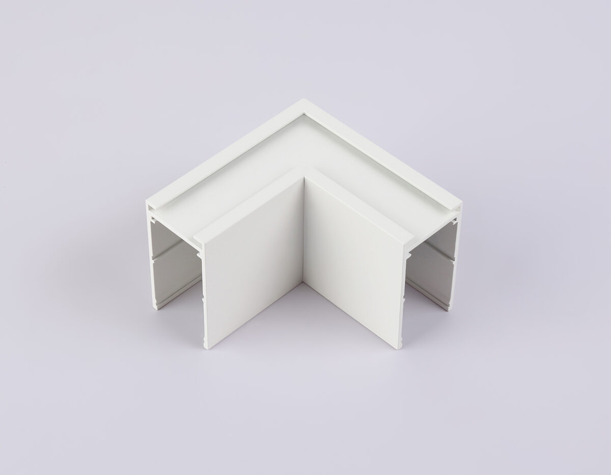 GL1031 WH белый коннектор угловой для накладного шинопровода Magnetic 220V 80*80*52 — изображение 3