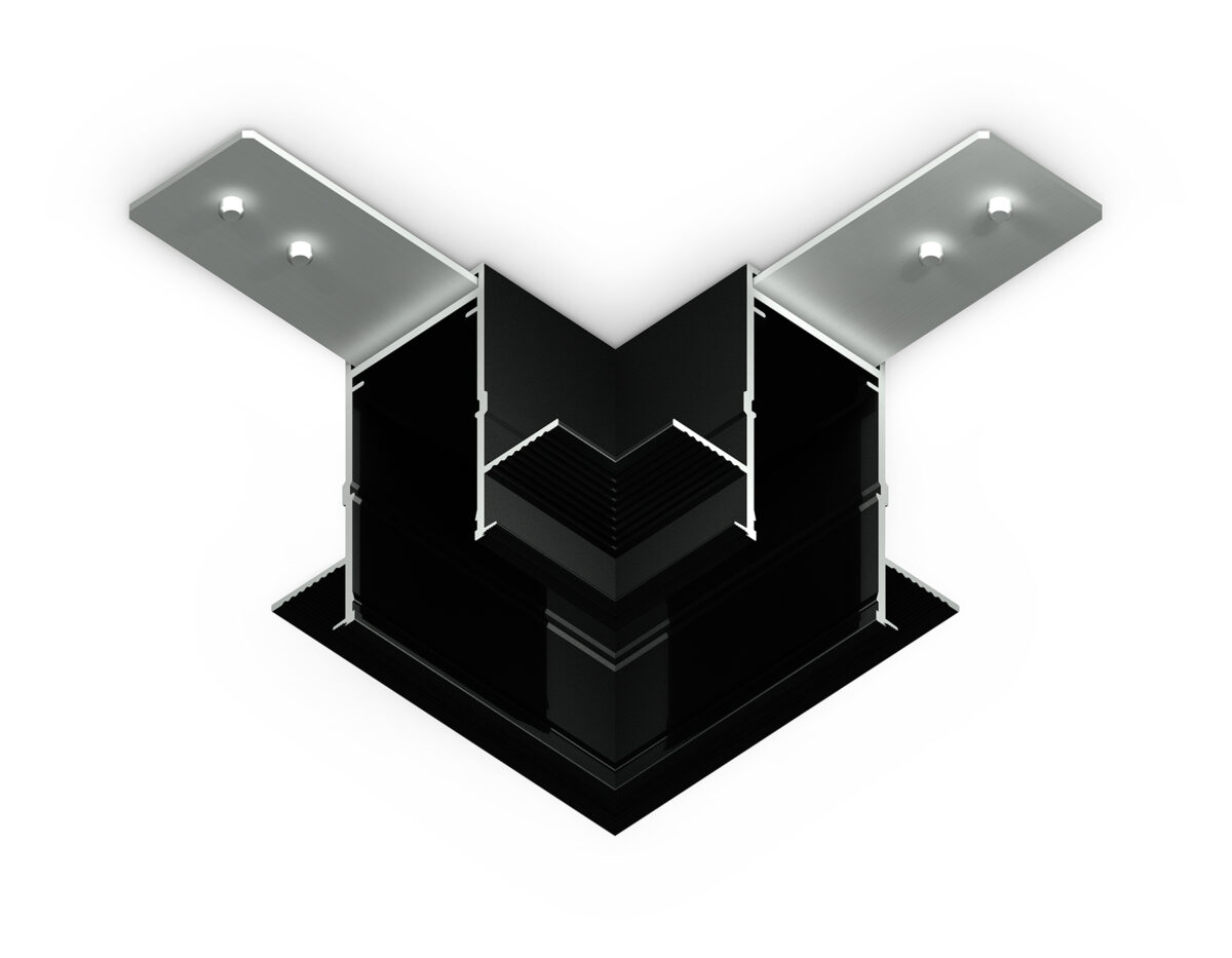 GL1040 BK черный коннектор угловой для встраиваемого шинопровода Magnetic 220V 80*80*47 — изображение 5