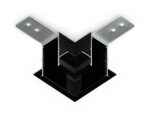 GL1040 BK черный коннектор угловой для встраиваемого шинопровода Magnetic 220V 80*80*47 — изображение 5