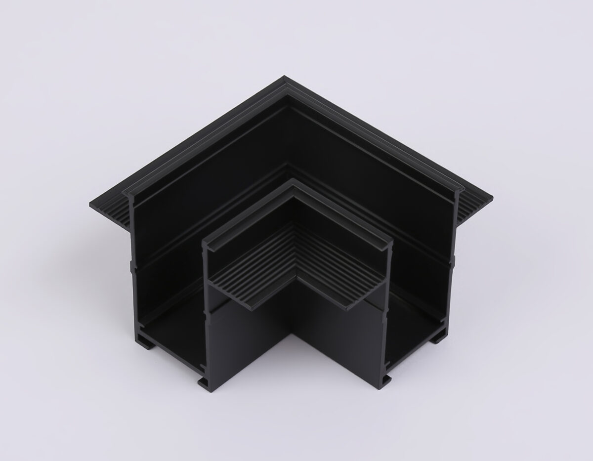 GL1040 BK черный коннектор угловой для встраиваемого шинопровода Magnetic 220V 80*80*47 — изображение 2