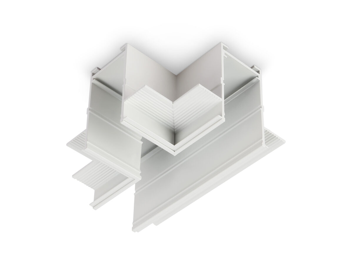 GL1041 WH белый коннектор T-образный для встраиваемого шинопровода Magnetic 220V 110*80*47 — изображение 1