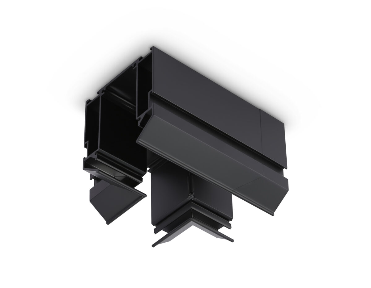 GL1044 BK черный коннектор Т-образный для корпуса в натяжной потолок Magnetic 220V 140*100*61 — изображение 1