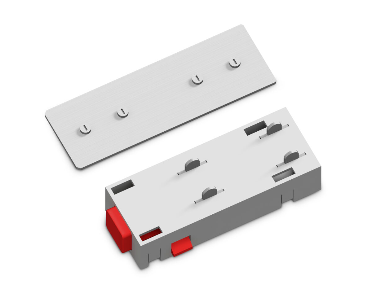 GL1105 WH белый коннектор питания с соеденителем прямой для шинопровода Magnetic 220V 68*28.5*18 — изображение 2