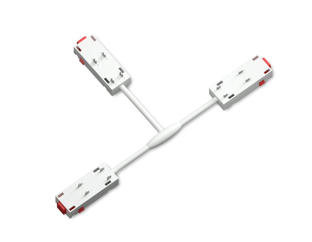 GL1113 WH белый коннектор питания T-образный для шинопровода Magnetic 220V 250*150*18 — изображение 3