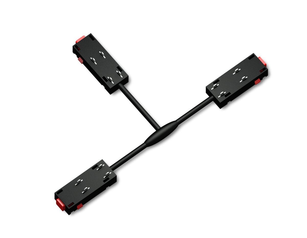 GL1114 BK черный коннектор питания T-образный для шинопровода Magnetic 220V 250*150*18 — изображение 3