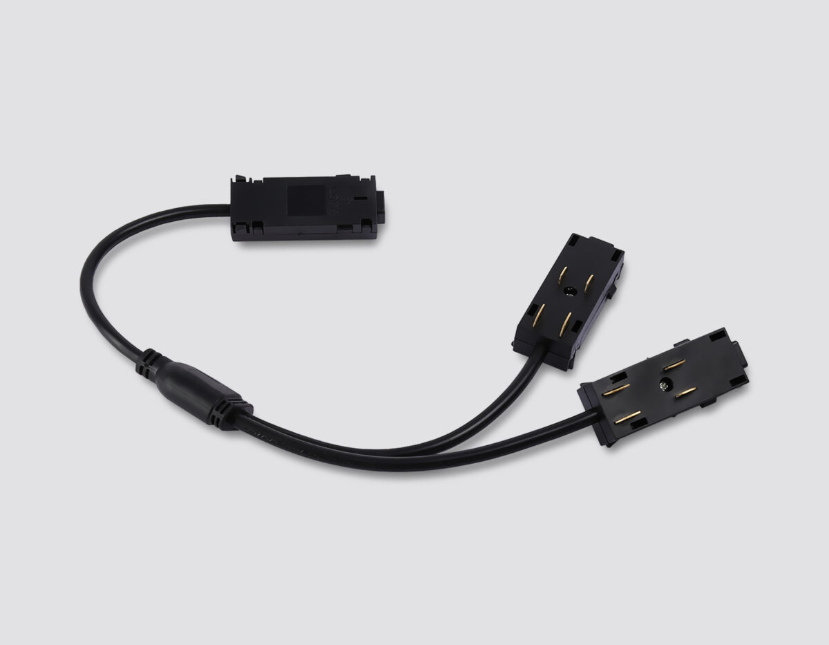 GL1114 BK черный коннектор питания T-образный для шинопровода Magnetic 220V 250*150*18 — изображение 2