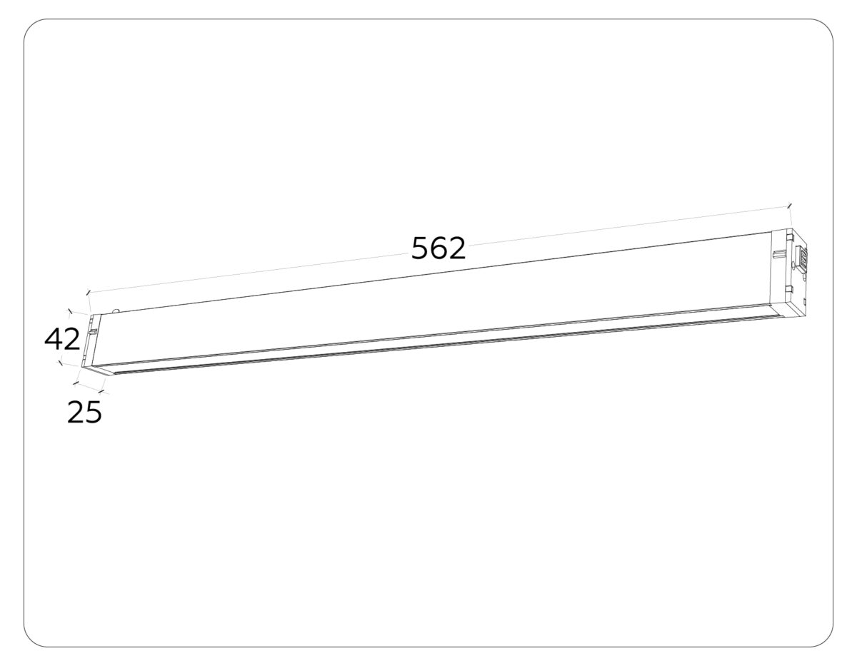 GL1291 WH белый IP20 24W 3000K-6400K 220V 120° 562*25*42 (Без ПДУ) — изображение 1