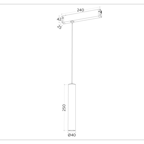 GL1431 WH белый IP20 10W 3000K-6400K 220V 24° D35*240 H1500 (Без ПДУ)