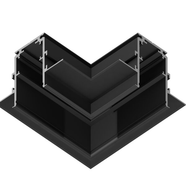 GL3354 BK черный коннектор угловой встраиваемый 85*85*H46.8