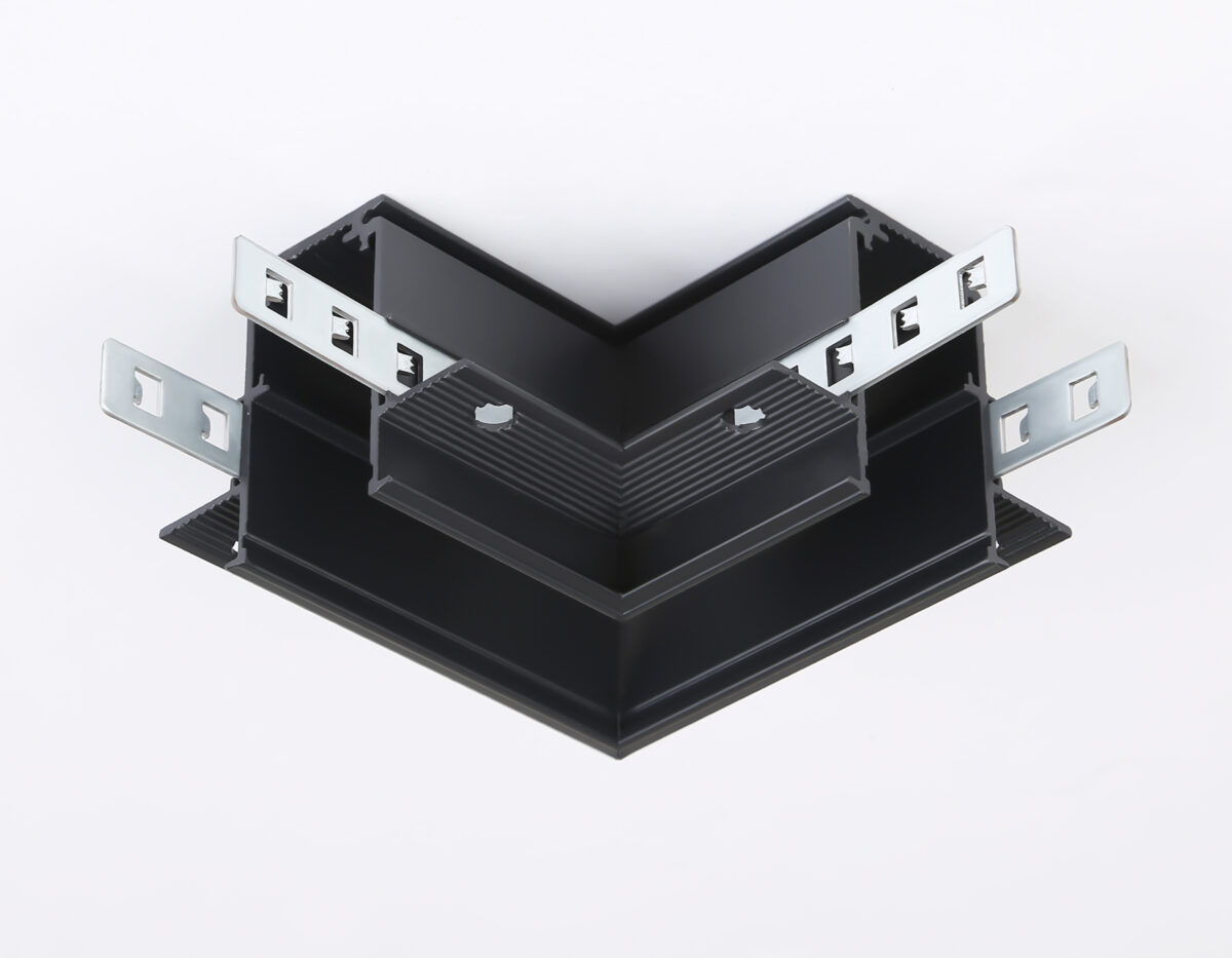 GL3354 BK черный коннектор угловой встраиваемый 85*85*H46.8 — изображение 2