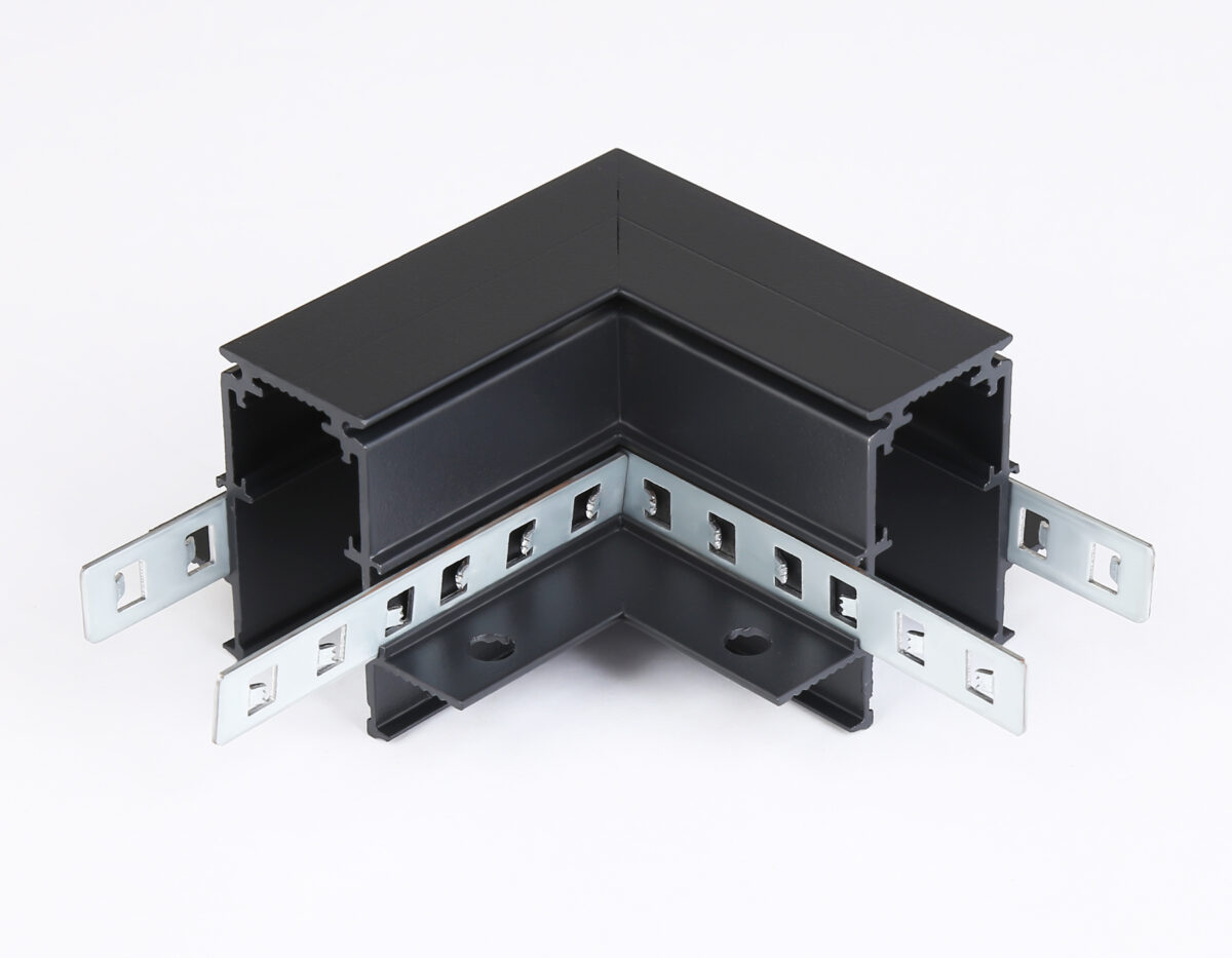 GL3354 BK черный коннектор угловой встраиваемый 85*85*H46.8 — изображение 4