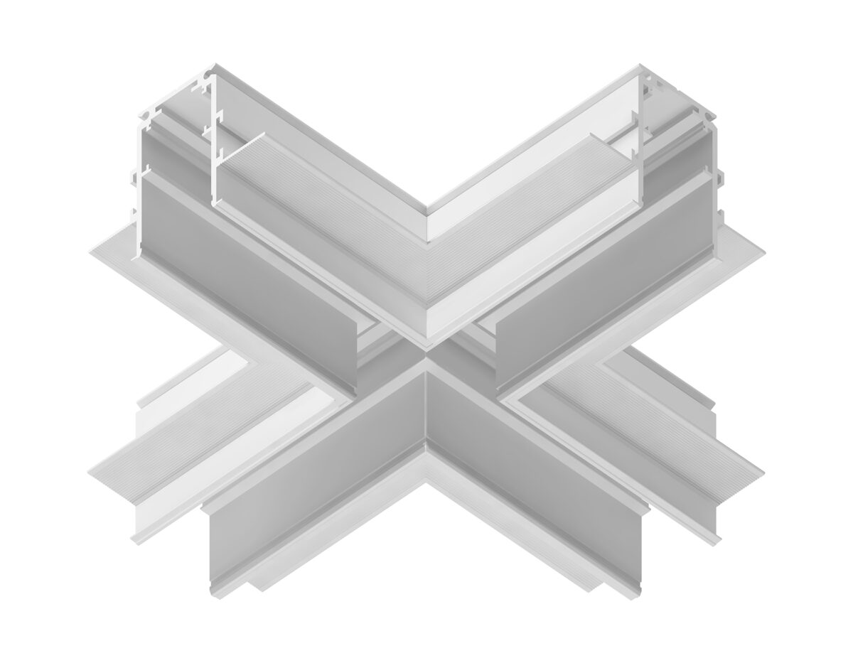 GL3357 WH белый коннектор х-образный встраиваемый 170*170*46,8 — изображение 1