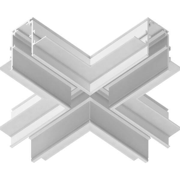 GL3357 WH белый коннектор х-образный встраиваемый 170*170*46,8