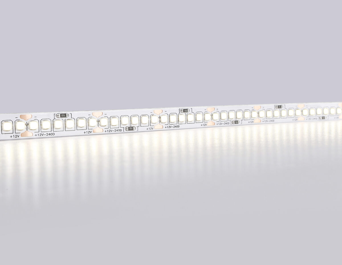 GS1502 2835 240Led/ 19.2W m/ 12V IP20 4500K/ 5000*10*1.2mm (2 конт.) — изображение 1
