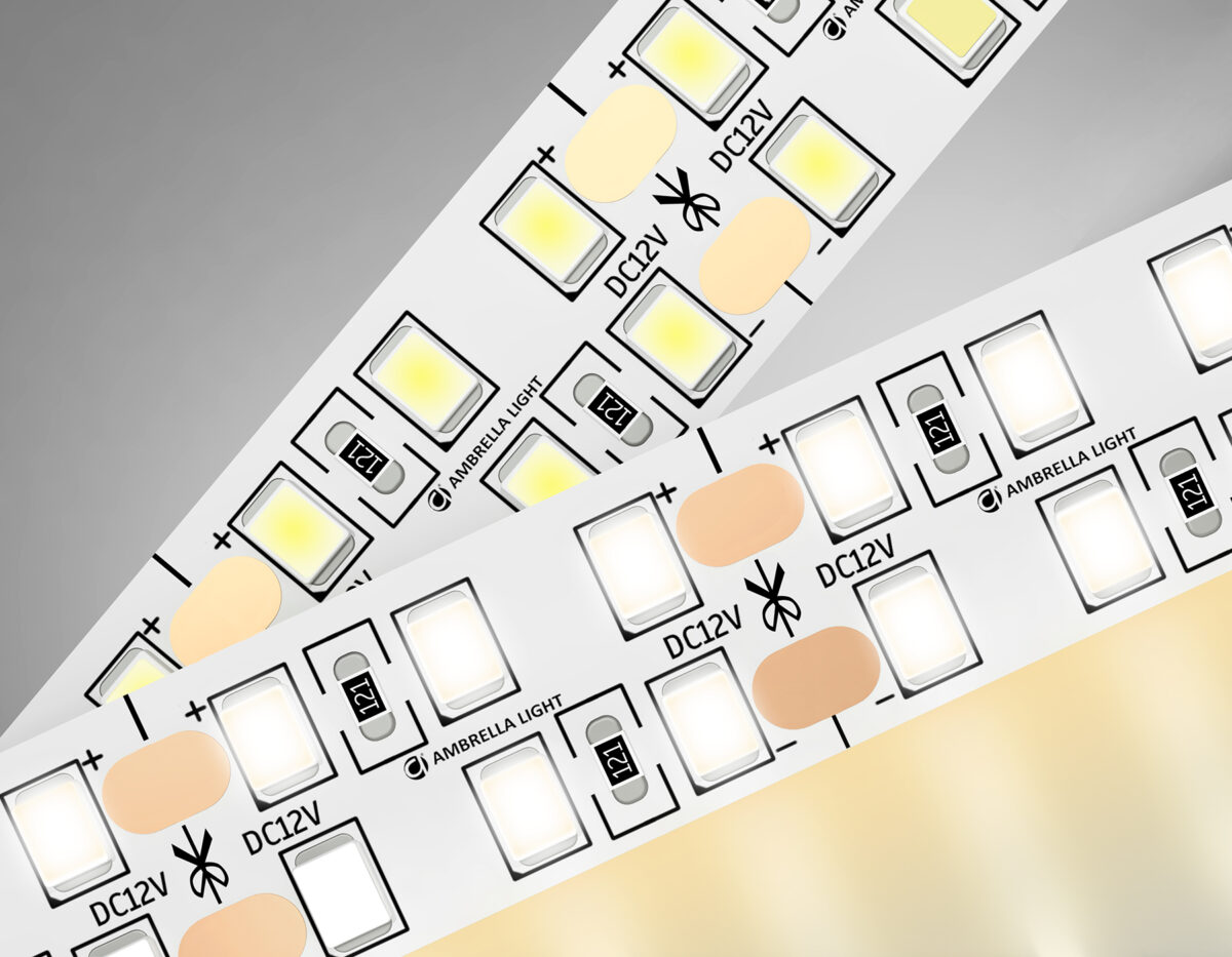 GS1701 2835 240Led/ 24W m/ 12V IP20 3000K/ 5000*10*1.2mm (2 конт.) — изображение 9