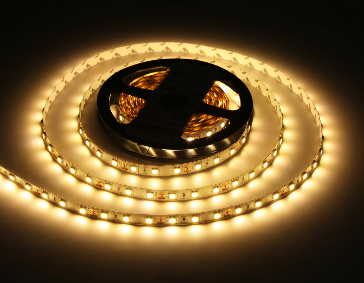 GS2001 5050 60Led/ 14.4W m/ 12V IP20 3000K/ 5000*10*1.87mm (2 конт.) — изображение 7