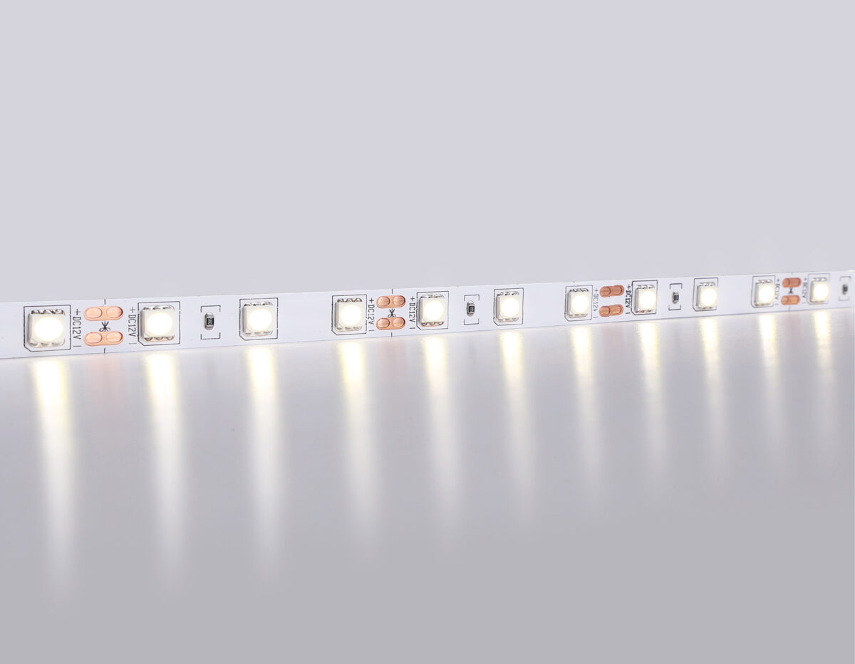 GS2002 5050 60Led/ 14.4W m/ 12V IP20 4500K/ 5000*10*1.87mm (2 конт.) — изображение 1