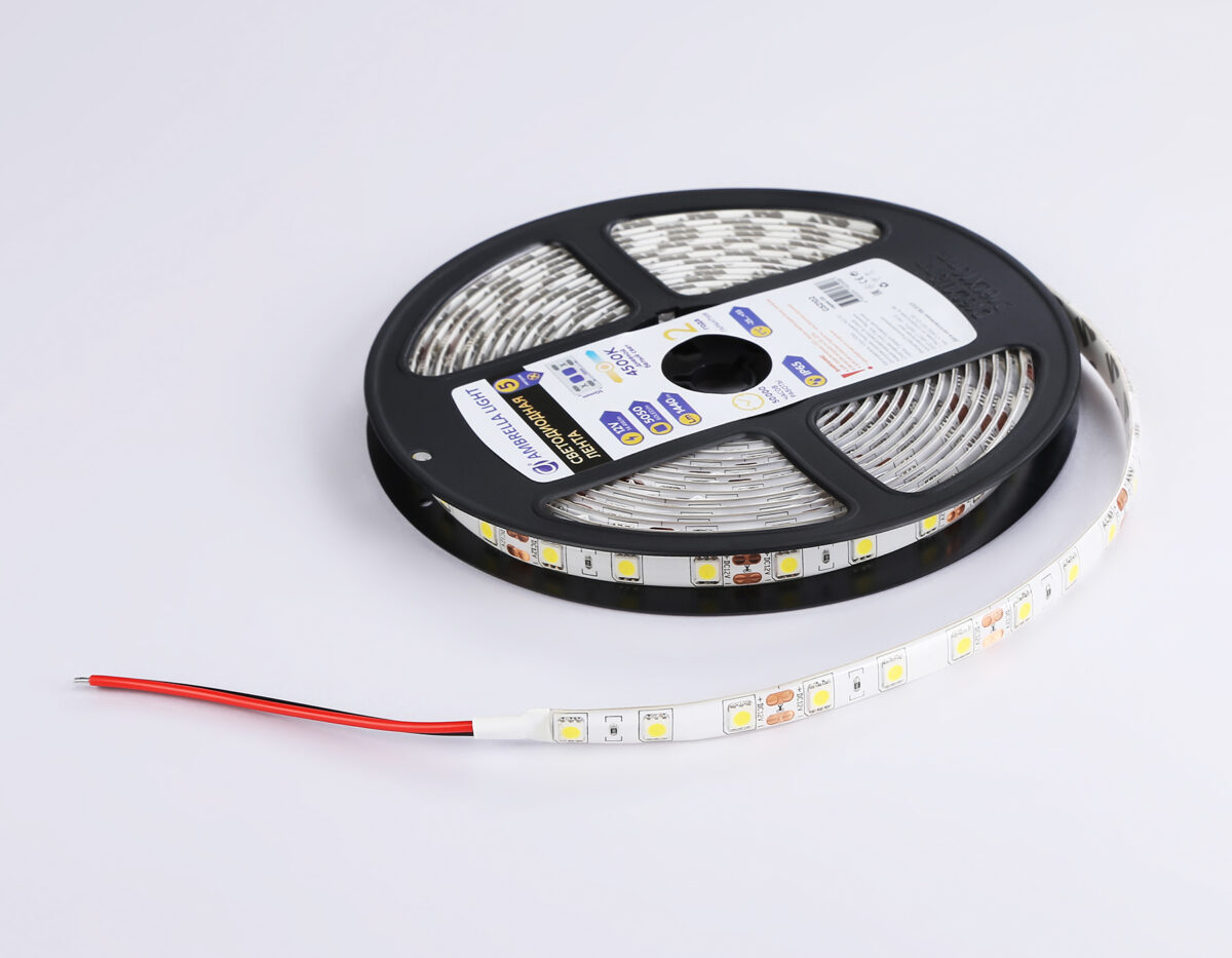 GS2102 5050 60Led/ 14.4W m/ 12V IP65 4500K/ 5000*10*2.87mm (2 конт.) — изображение 6