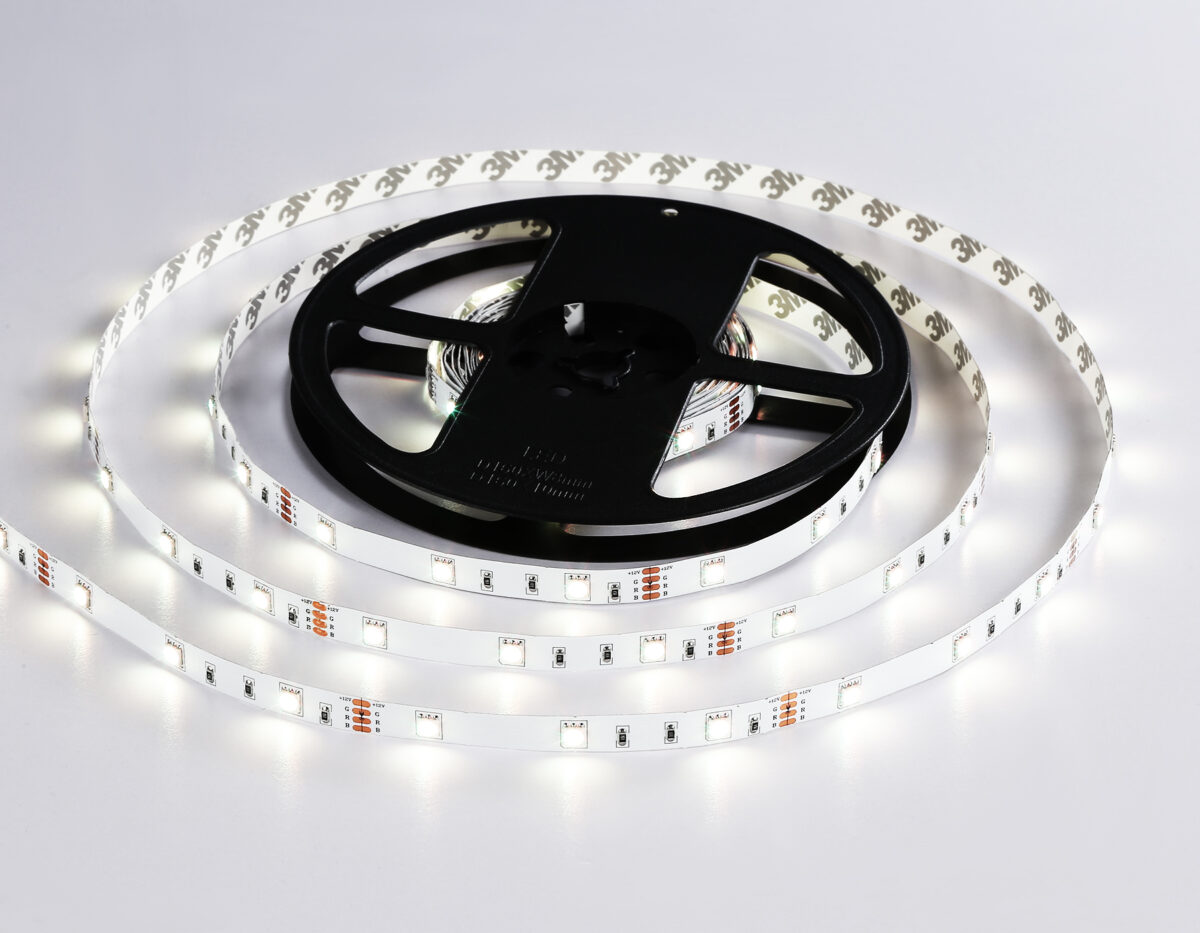 GS2401 5050 30Led/ 7.2W m/ 12V IP20 RGB/ 5000*10*1.87mm (4 конт.) комплект — изображение 9